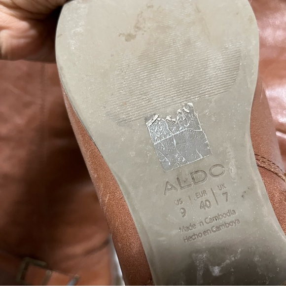 Leather Aldo Over the Knee Boots - Picture 2 of 3